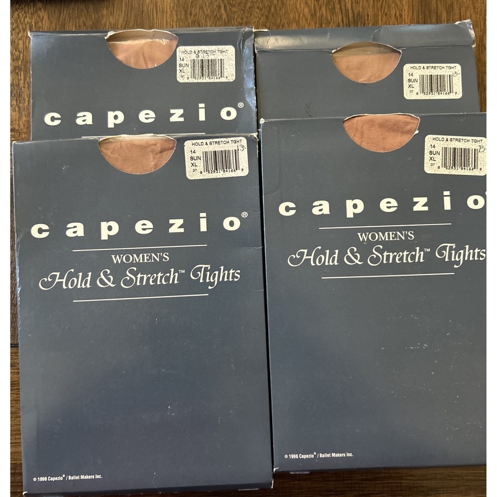 Vintage Capezio Hold And Stretch Tan Tights X-Large (4 Pair)